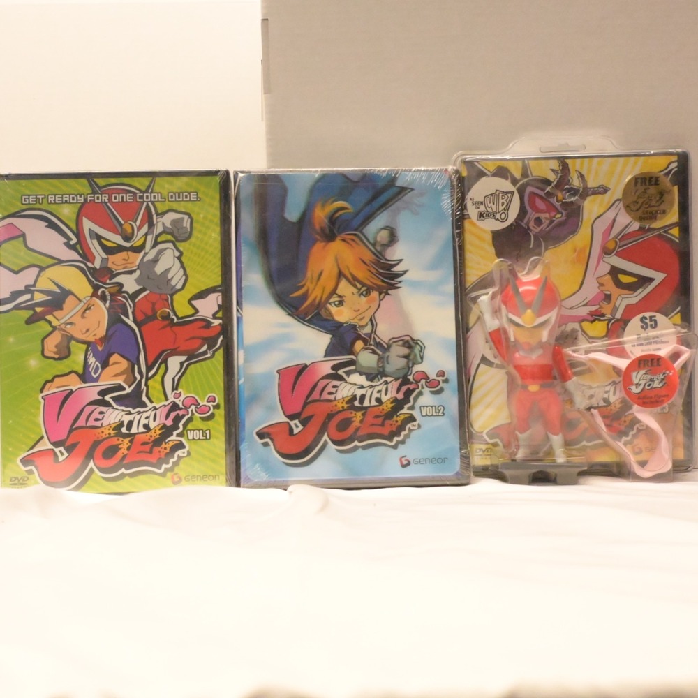 Viewtiful Joe Volumes 1-3 DVD Set Sealed w/ Holographic Card & Action Figure